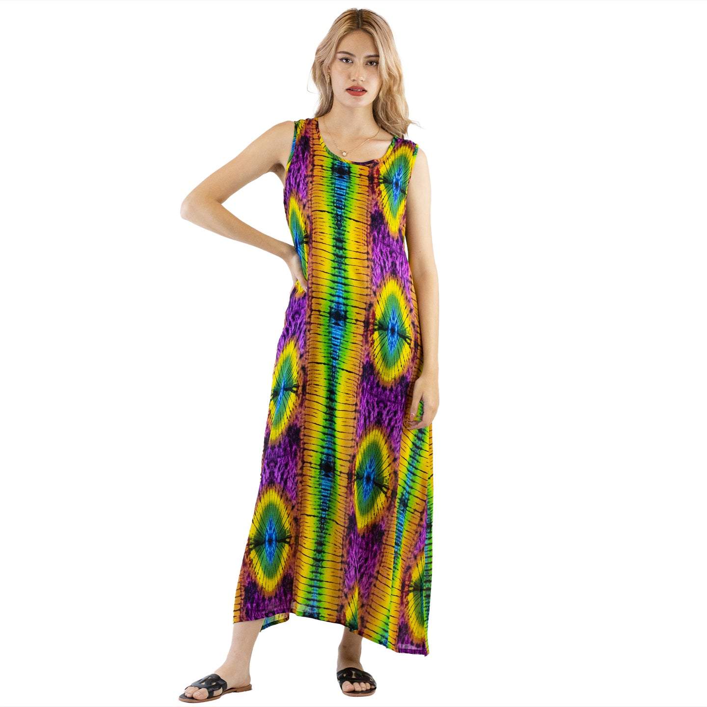 Tie Dye Women's Dresses in Purple DR0283 020102 04
