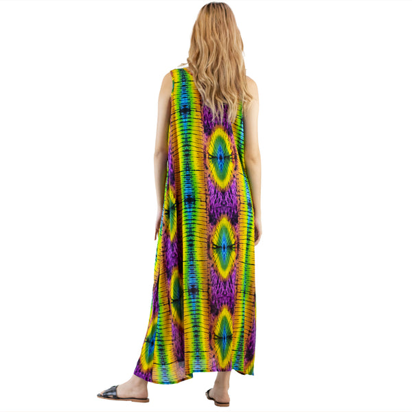 Tie Dye Women's Dresses in Purple DR0283 020102 04