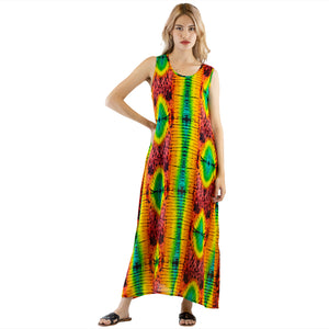 Tie Dye Women's Dresses in Red DR0283 020102 05