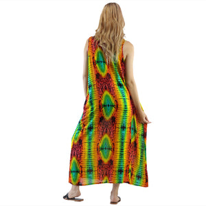 Tie Dye Women's Dresses in Red DR0283 020102 05