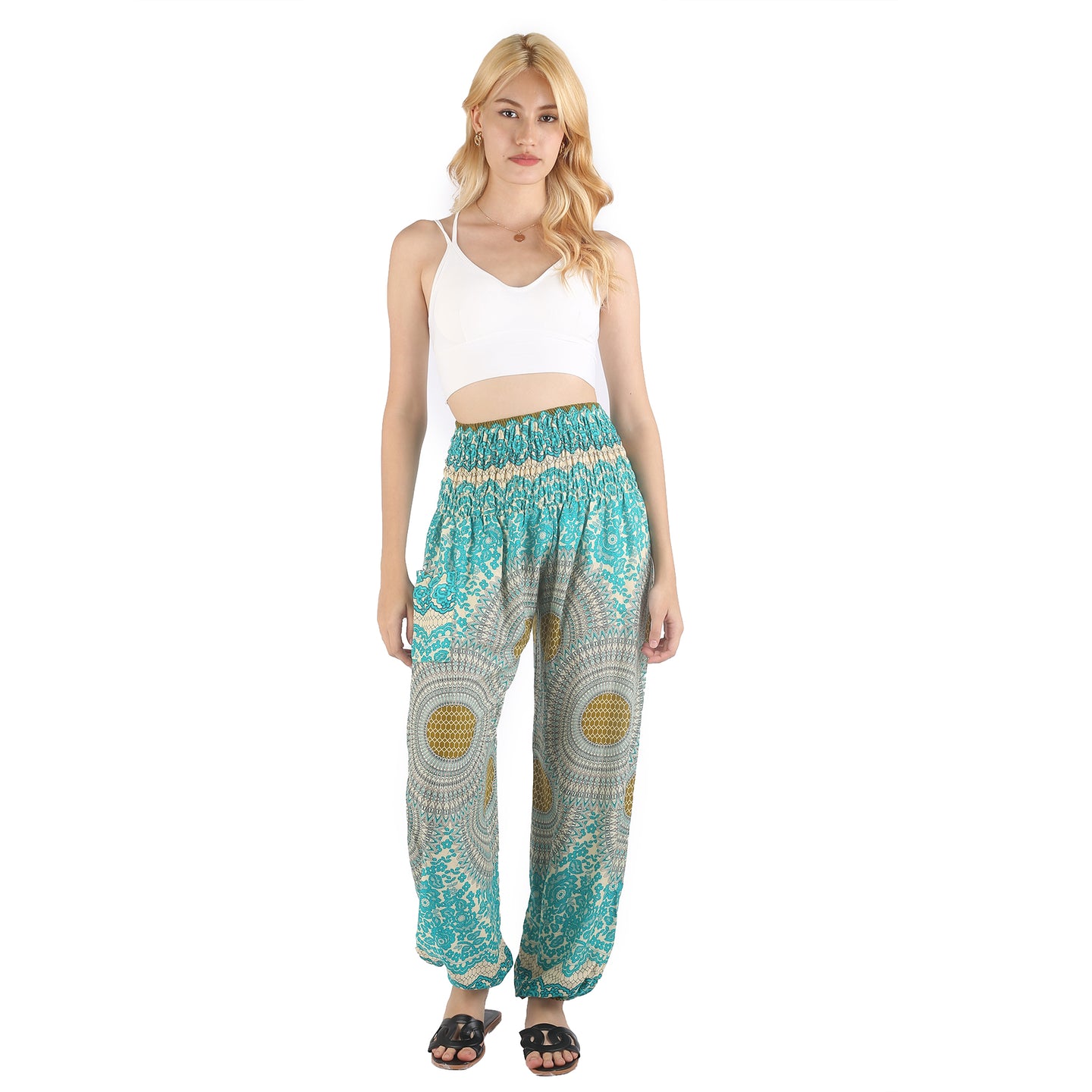 Tone mandala 32 women harem pants in Ocean green PP0004 020032 06