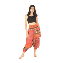 Load image into Gallery viewer, Tribal Dashiki Unisex Aladdin drop crotch pants in Orange PP0056 020060 03
