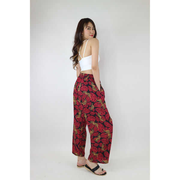 Tusko Women's Lounge Drawstring Pants in Red PP0216 013029 01