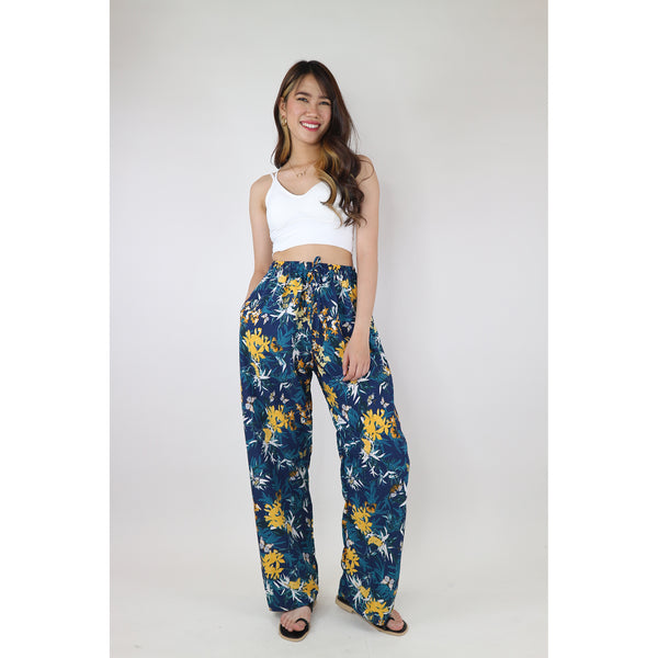 Water Lily Women's Lounge Drawstring Pants in Navy PP0216 013015 02
