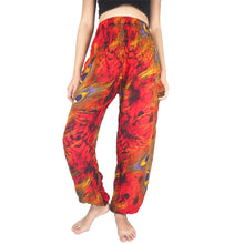 Load image into Gallery viewer, Wild feathers 73 women harem pants in Red PP0004 020073 04