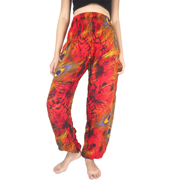 Wild feathers 73 women harem pants in Red PP0004 020073 04