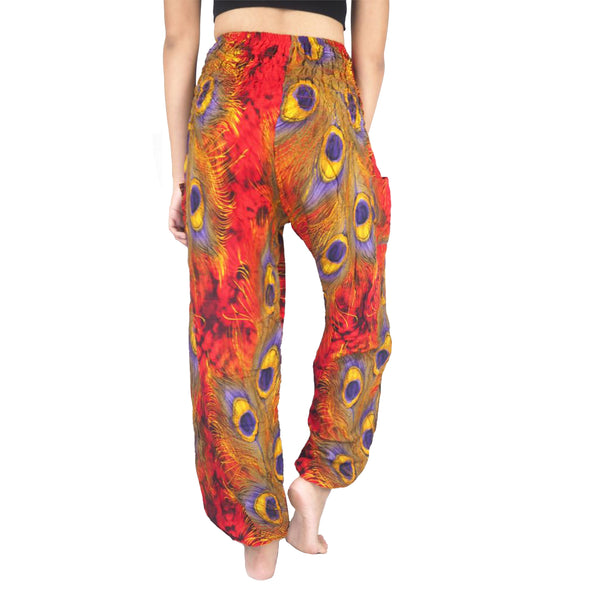 Wild feathers 73 women harem pants in Red PP0004 020073 04