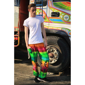 Dancing rainbow 140 men/women harem pants in Ocean blue PP0004 020140 05