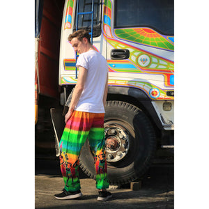 Dancing rainbow 140 men/women harem pants in Ocean blue PP0004 020140 05