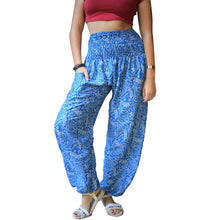 Load image into Gallery viewer, Flowers 150 women harem pants in Blue PP0004 020150 01