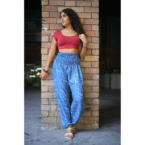 Flowers 150 women harem pants in Blue PP0004 020150 01