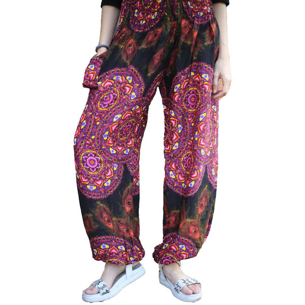 Handmade rose 130 women harem pants in Pink PP0004 020130 04