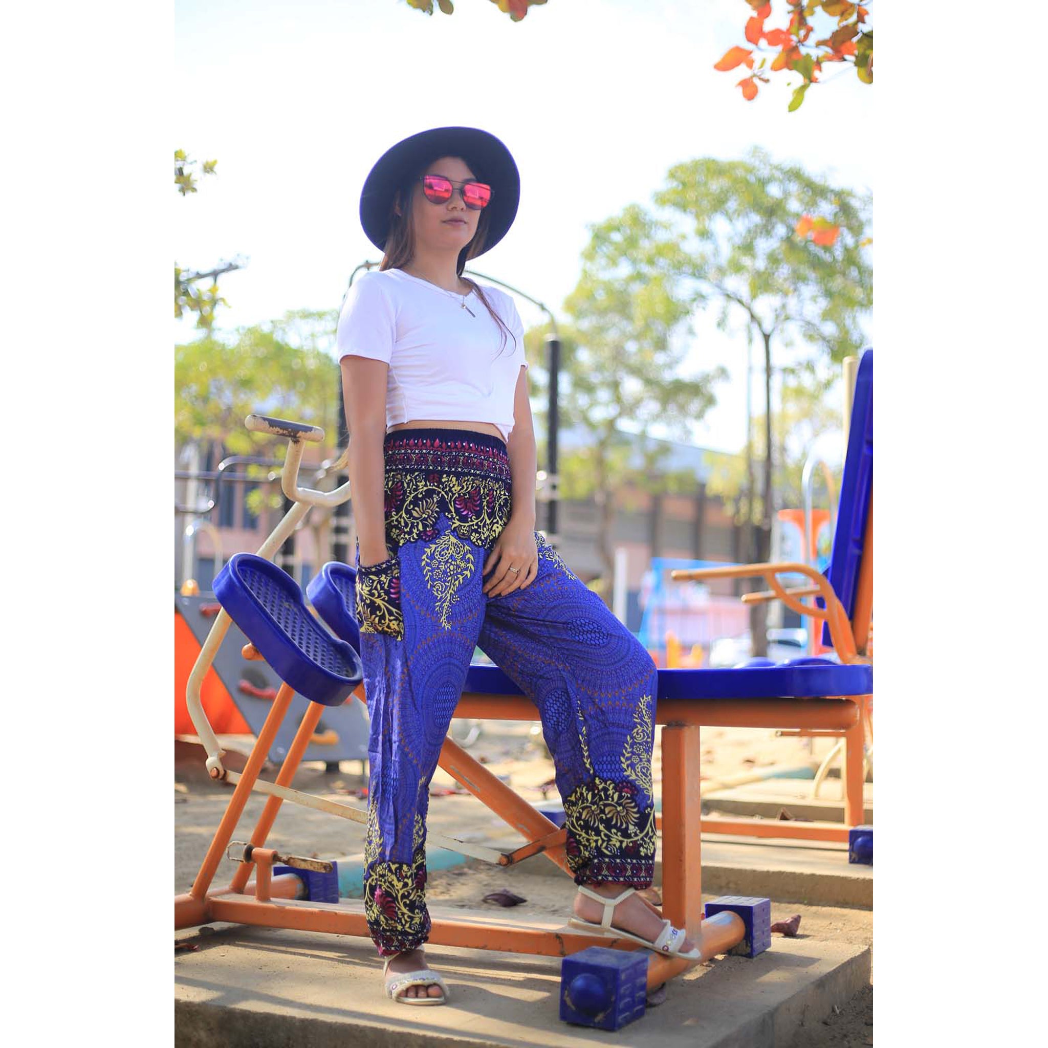 Navy harem pants hotsell