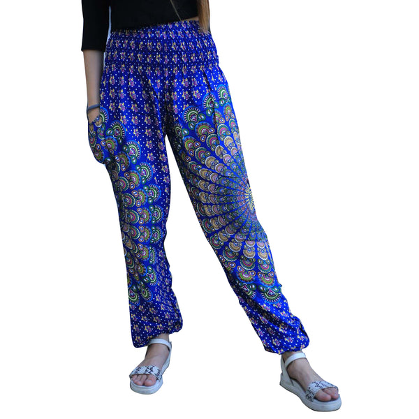 large sunflower 128 women harem pants in Blue PP0004 020128 02