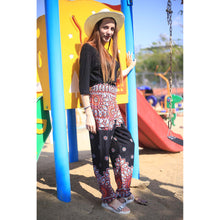 Load image into Gallery viewer, Side sunflower 141 women harem pants in Black PP0004 020141 05