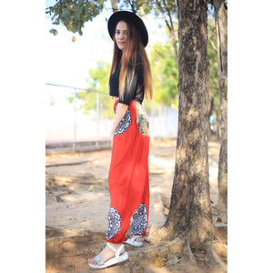 Simple mandala 165 women harem pants in Red PP0004 020165 01