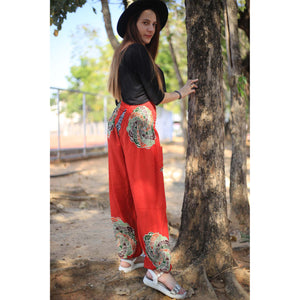 Simple mandala 165 women harem pants in Red PP0004 020165 01