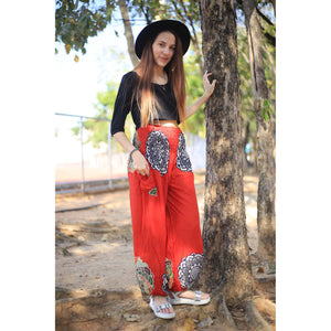 Simple mandala 165 women harem pants in Red PP0004 020165 01