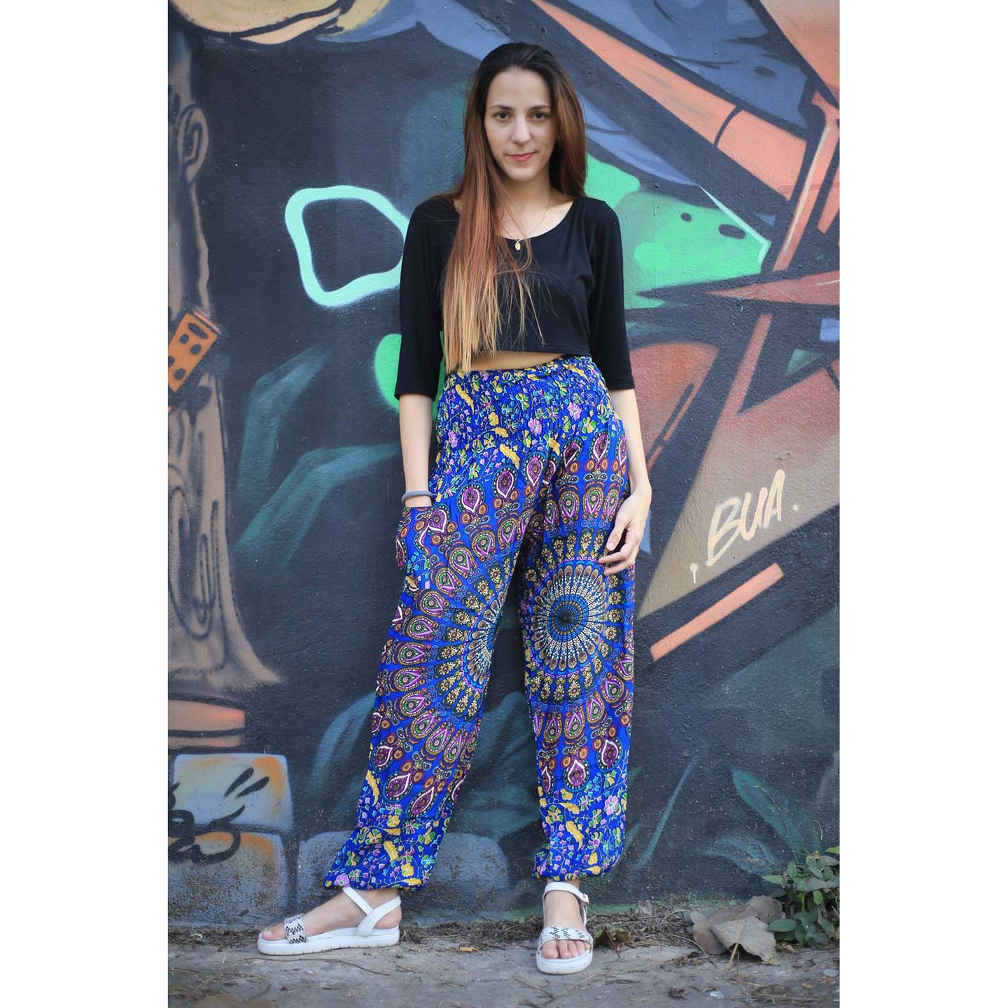 Sunflower portal 129 women harem pants in Blue PP0004 020129 02