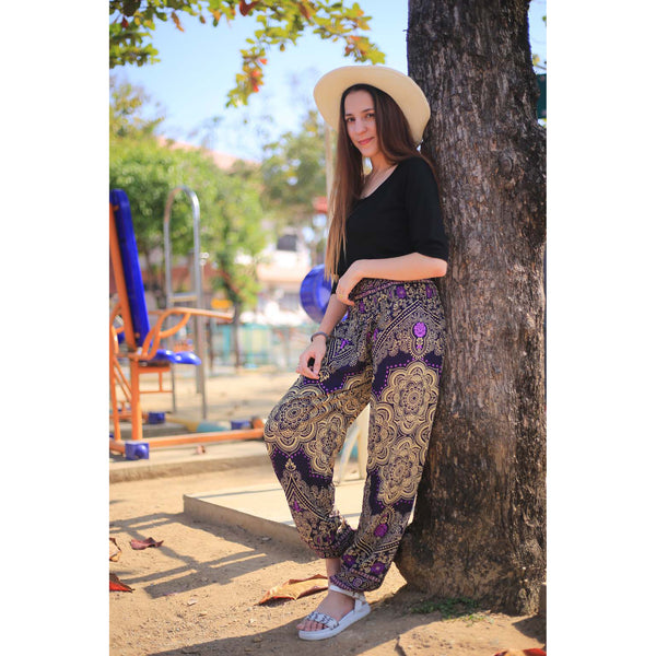 Temple flower 159 women harem pants in Purple PP0004 020159 05